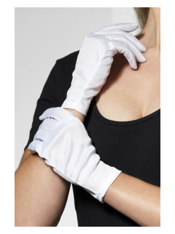 Short Gloves, White