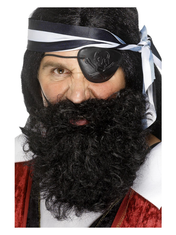 Deluxe Pirate Beard, Black, Nylon