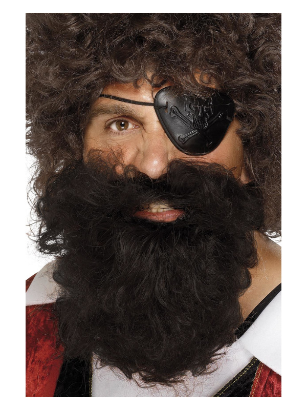 Deluxe Pirate Beard, Brown, Nylon