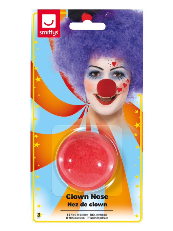 Clown Nose, Red, Sponge