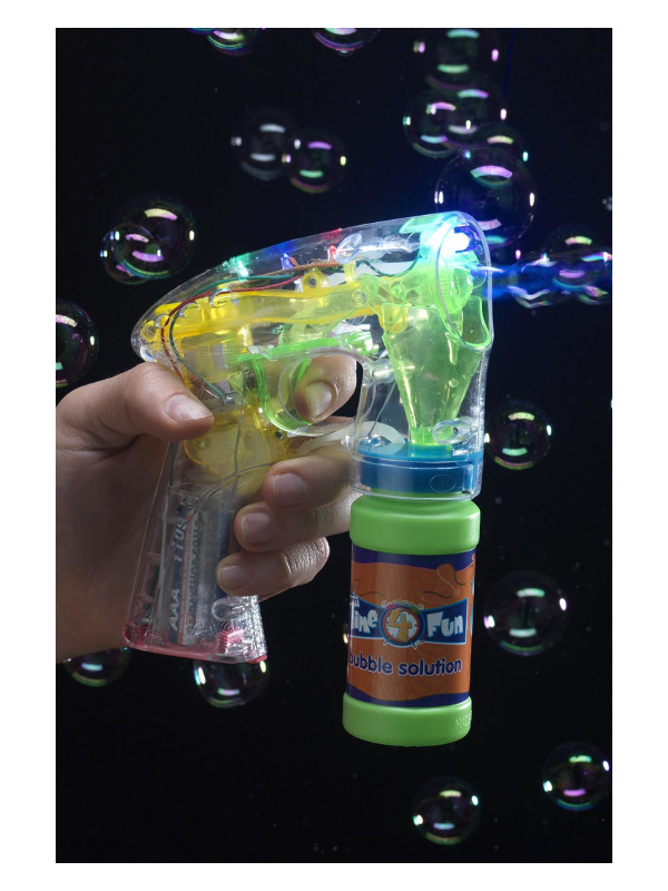 Bubble Gun, Light Up, Includes Bubble Pot and Batteries