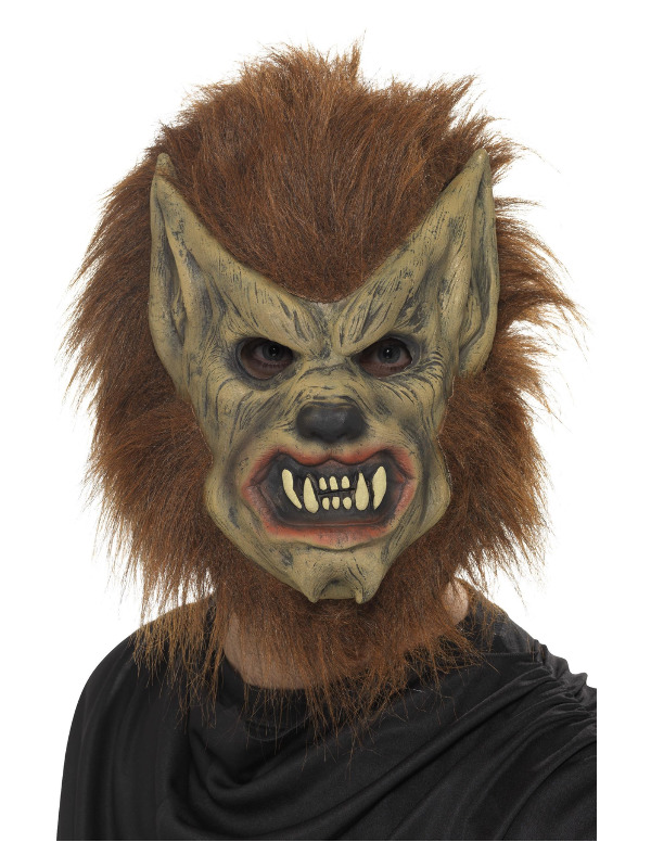 Werewolf Mask, Brown, Foam Latex