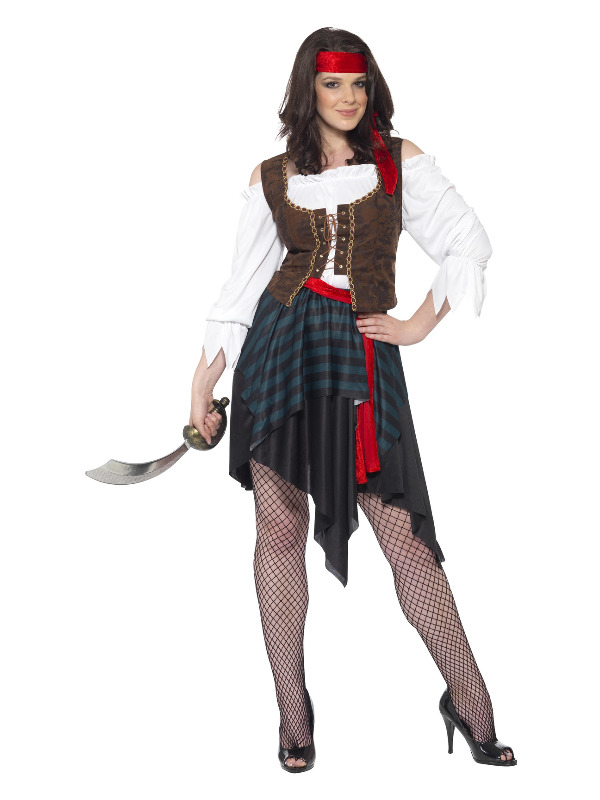 Pirate Lady Costume, Brown