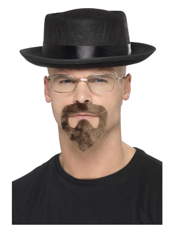 Heisenberg Kit, Black, with Hat, Glasses & Goatee