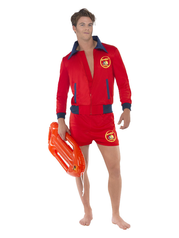 Baywatch Lifeguard Costume, Red