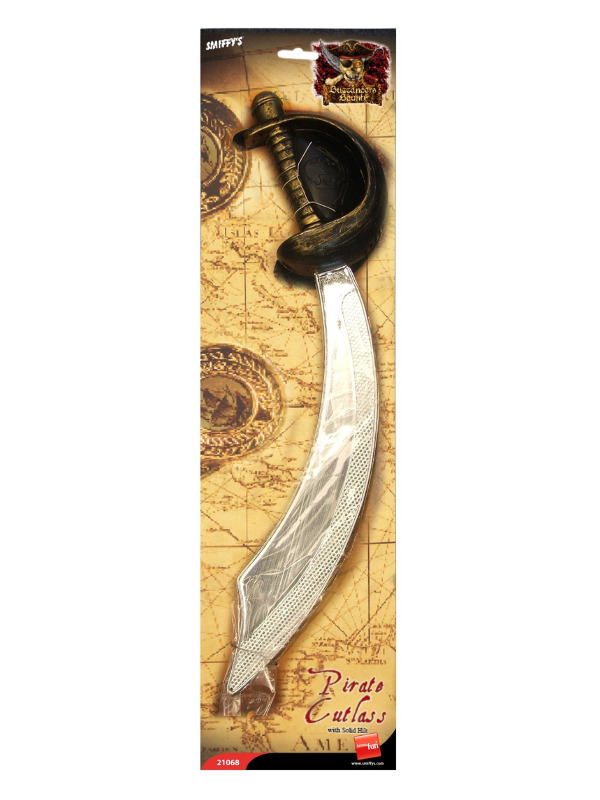 Eyepatch and Pirate Sword, Silver, Cutlass, 46cm / 18in