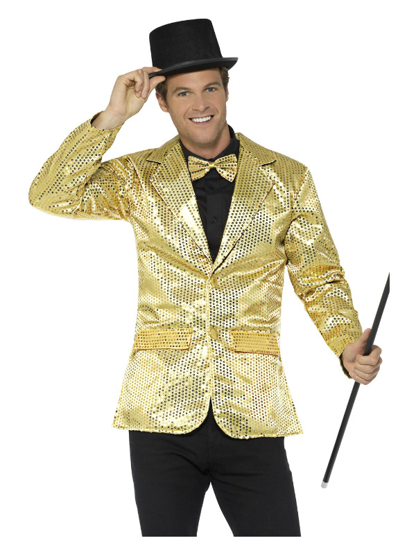 Sequin Jacket, Mens, Gold