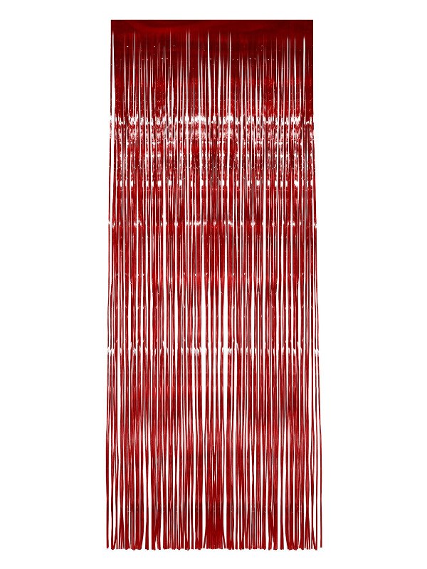 Shimmer Curtain, Red, Metallic, 91cm x 244cm