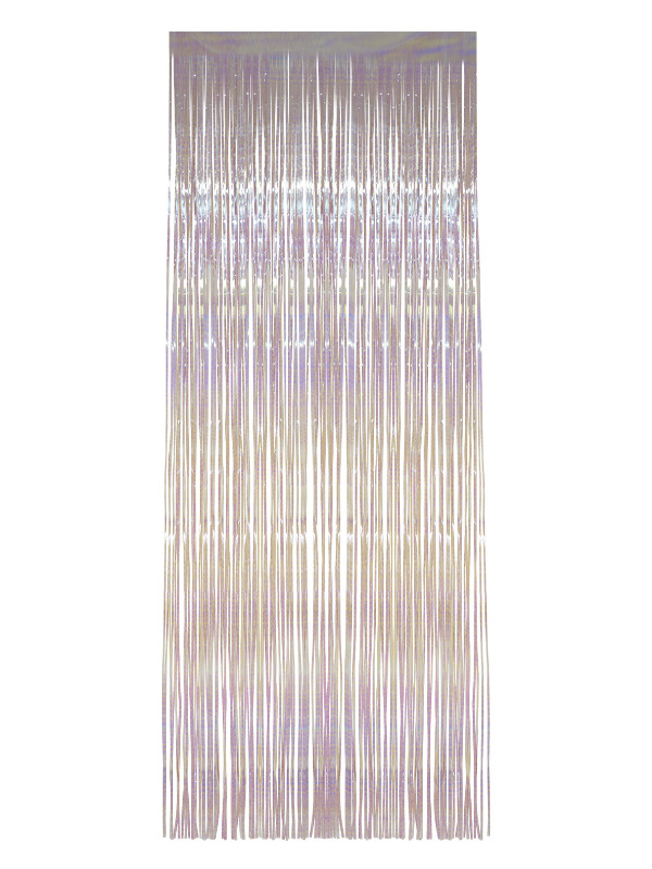 Shimmer Curtain, White, Iridescent, 91x244cm/36x96in