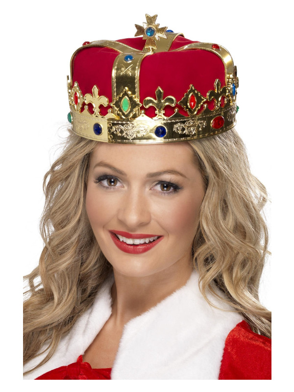 Queen's Crown, Red, with Jewels