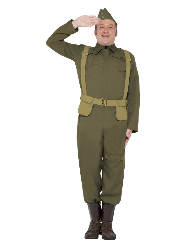 WW2 Home Guard Private Costume, Green