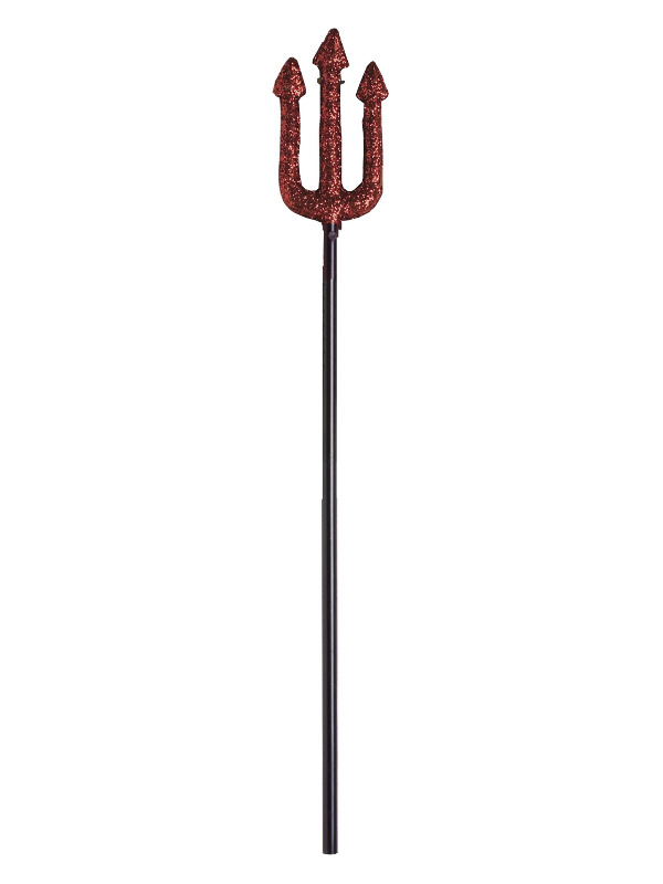 Glitter Trident, Red, 58cm