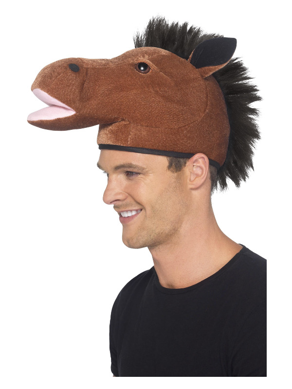 Horse Hat, Brown, with Mane