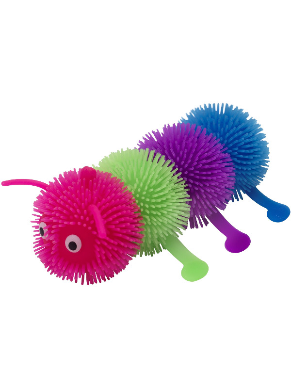 Puffer Ball Caterpillar, Multi-Coloured, 15cm / 6in, with Light Up, 12