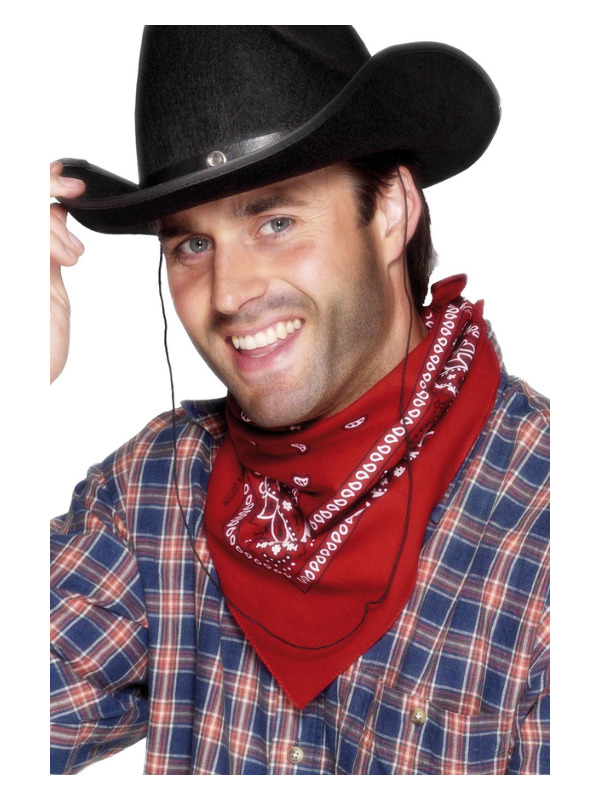 Cowboy Bandana, Red, Western Design