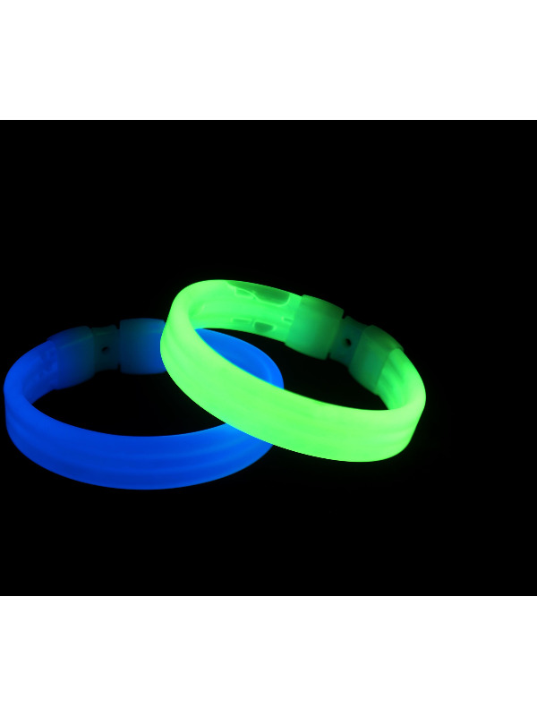 Wide Glow Bracelet, Assorted Colours, 20cm / 8in