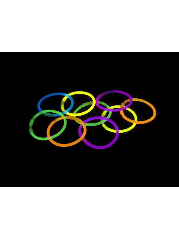 Glow Bracelet, Assorted Colours, 50 Pack