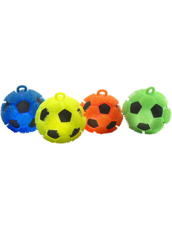 Puffer Football, Assorted Colours, Light Up 18 cm / 7in, 6