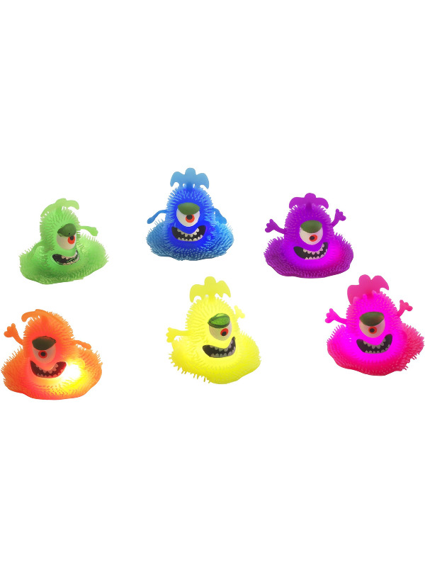 Puffer Sucker Alien, Assorted Colours, Light Up,13cm / 5in, 12