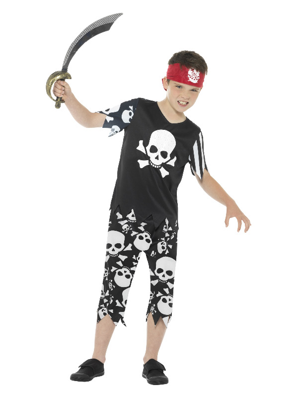 Rotten Pirate Boy Costume, Black & White