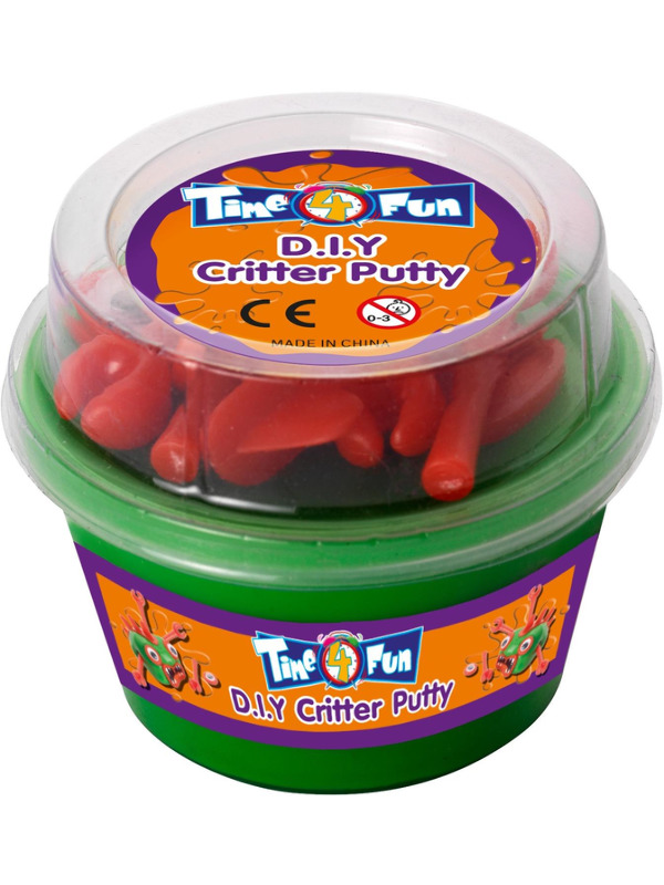 D.I.Y Critter Putty, Assorted Colours, 12