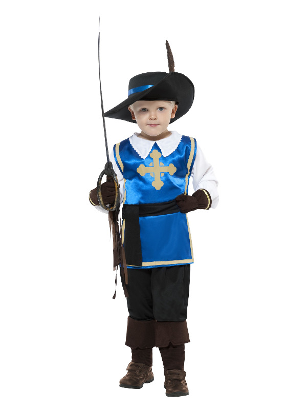 Musketeer Child Costume, Blue