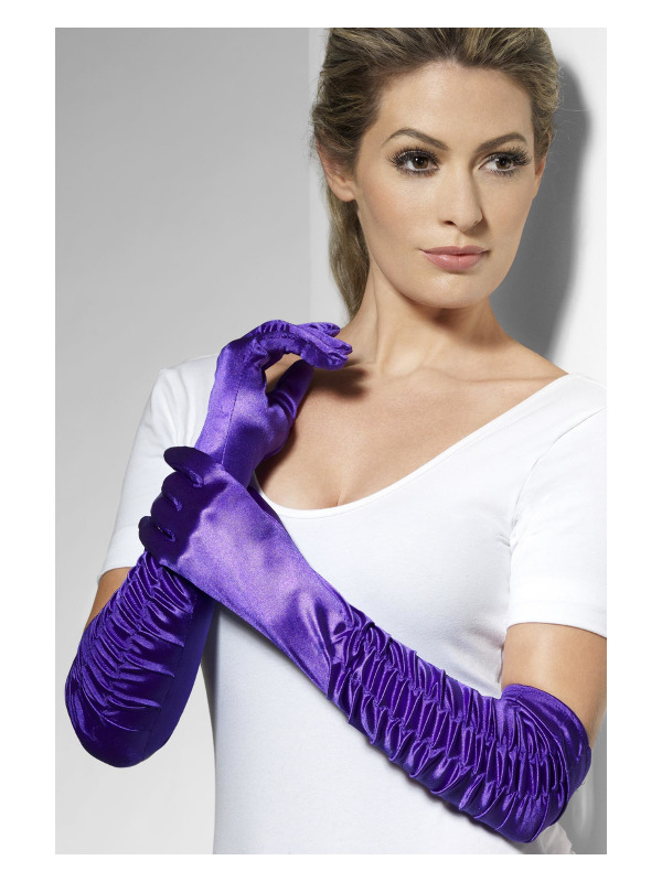 Temptress Gloves, Purple, Long