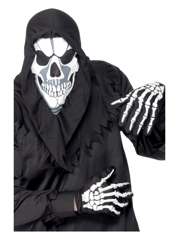 Skeleton Instant Kit, Black, with Hood and Gloves