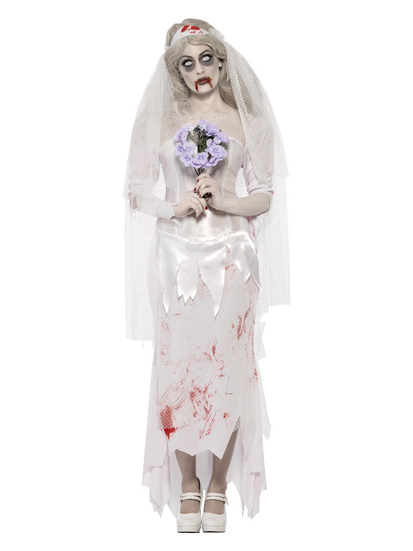 Till Death Do Us Part Zombie Bride Costume, White