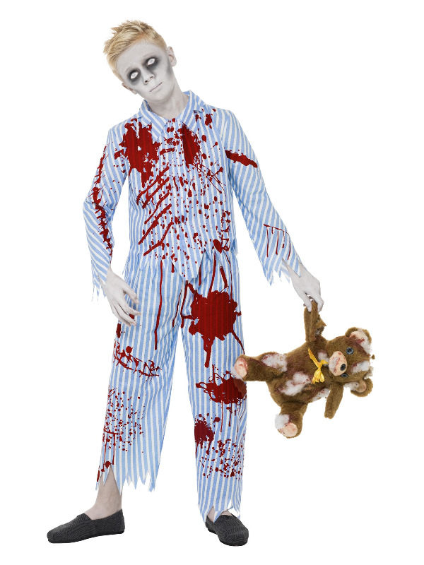 Zombie Pyjama Boy Costume, Blue
