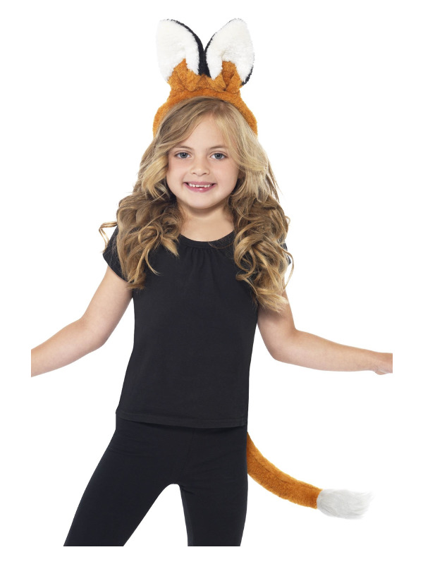 Fox Kit, Brown, with Ears Headband & Tail