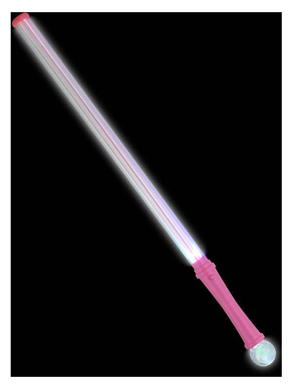 Disco Baton, Pink, Light Up, 52cm / 20in