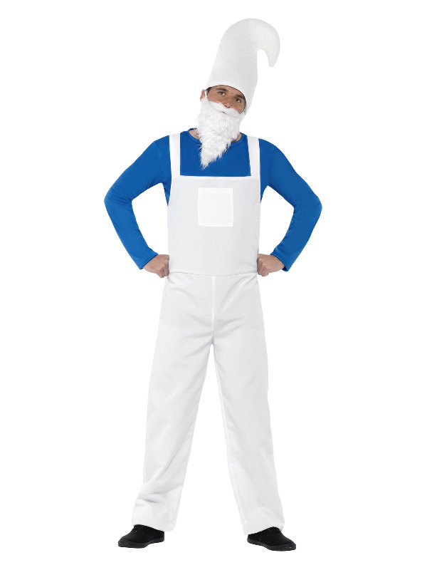 Garden Gnome Costume, Male, Blue & White