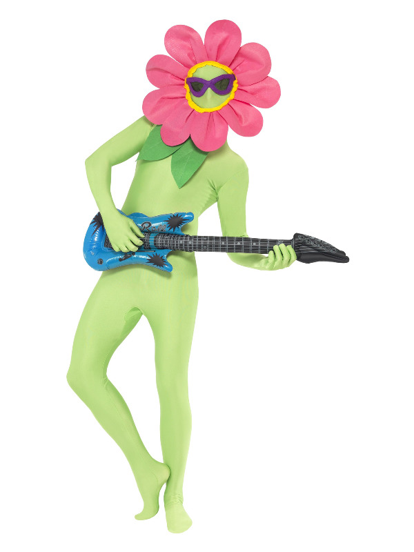 Dancing Flower Kit, Green, Headpiece with Glasses & Inflatable Guitar