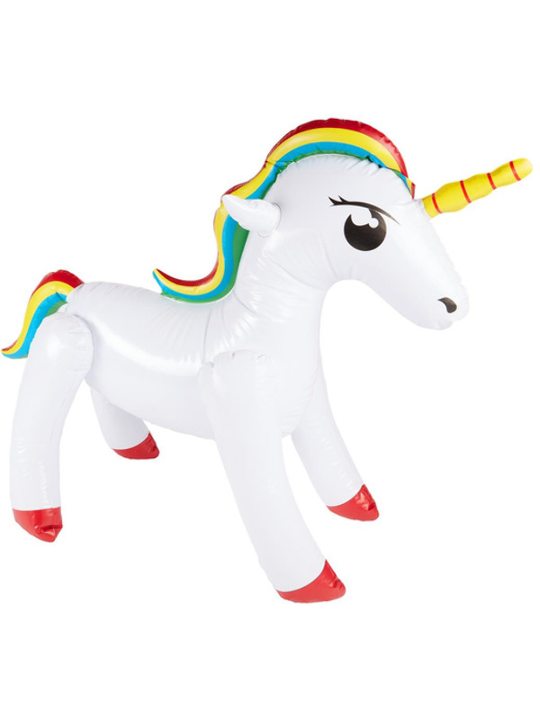 Inflatable Unicorn, White, 90cm/35in