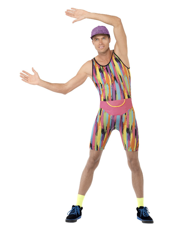 Aerobics Instructor Costume, Multi-Coloured