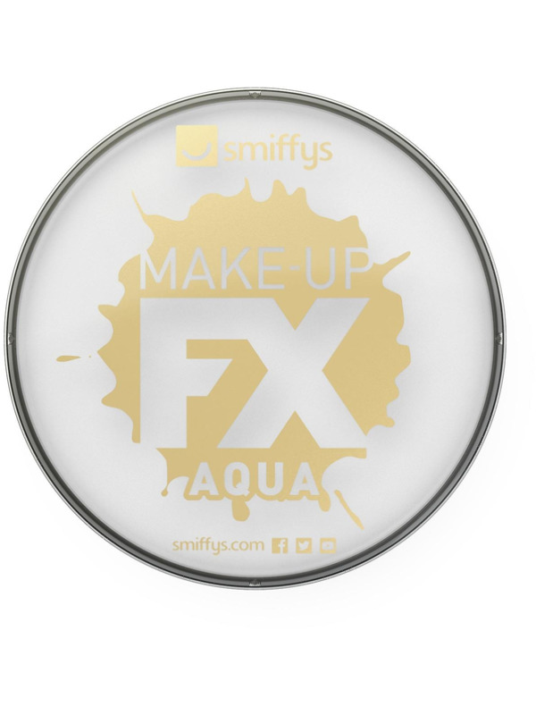 Smiffys Make-Up FX, White, Aqua Face and Body Paint, 16ml, Water Based