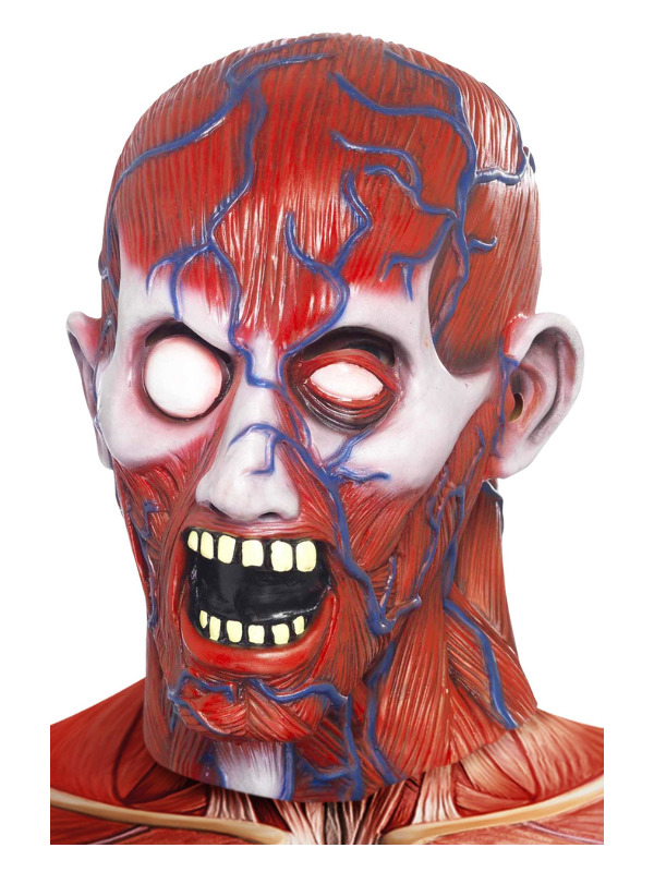 Anatomy Man Mask, Red, Latex