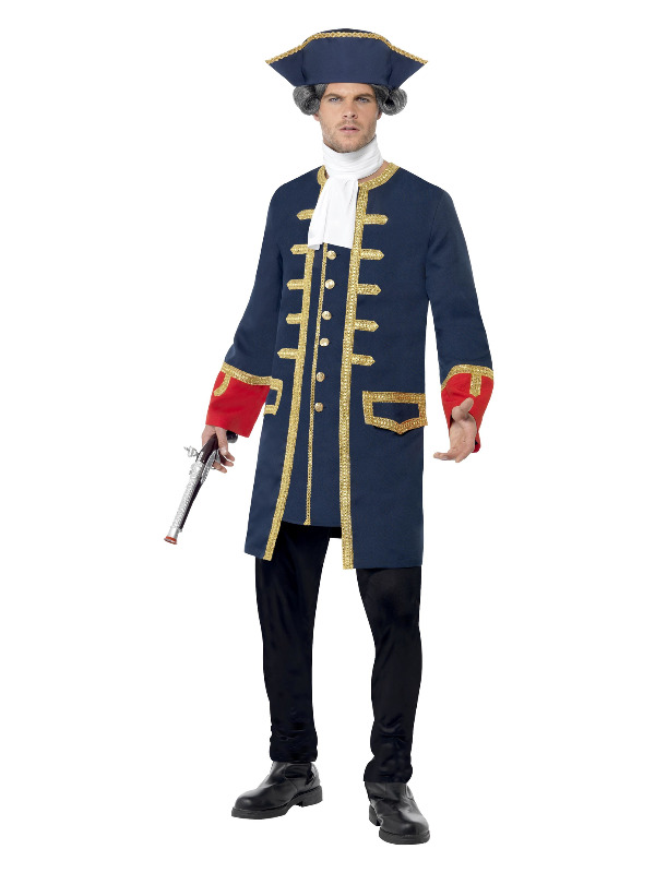 Pirate Commander Costume, Blue