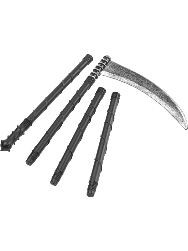 Grim Reaper Scythe, Black, 6 Pieces, 138cm/54in