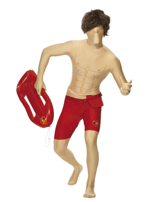 Baywatch Second Skin Costume, Red