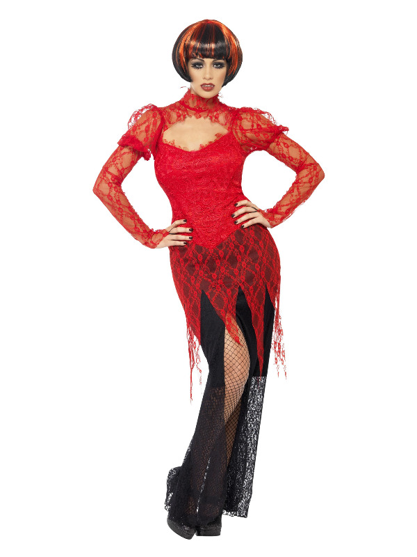 Lace Vampiress Costume, Red