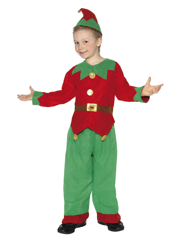 Elf Costume, Red & Green