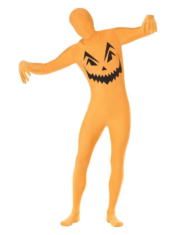 Pumpkin Second Skin Costume, Orange
