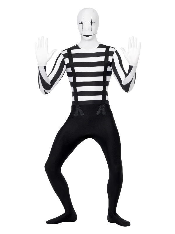 Mime Second Skin Costume, Black