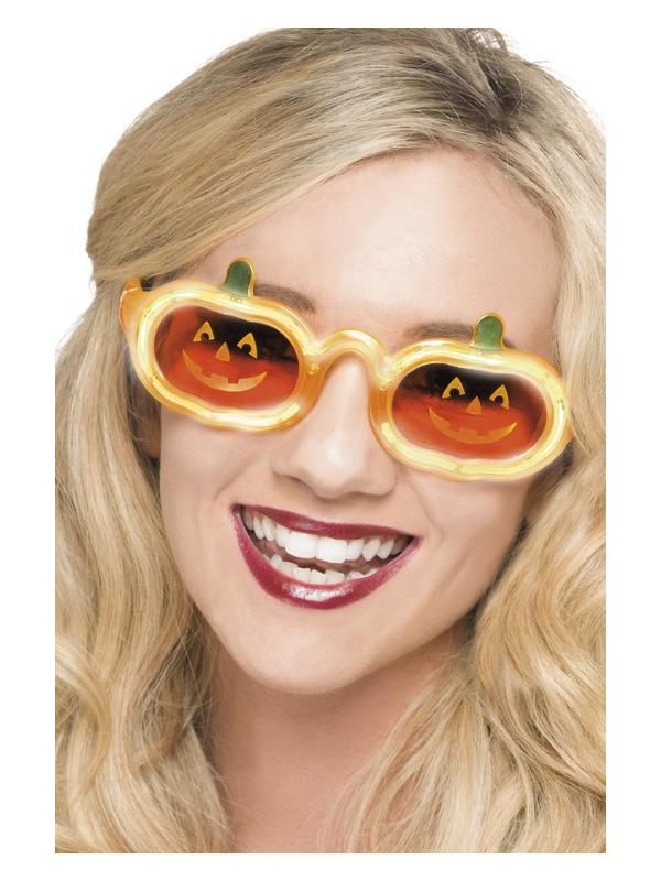 Pumpkin Light Up Specs, Orange