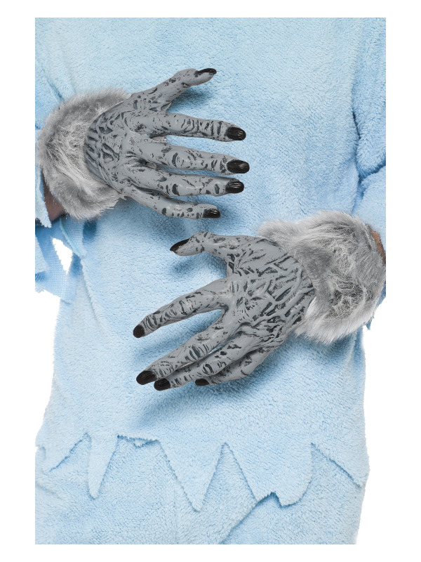 Werewolf Furry Hands, Grey, PVC