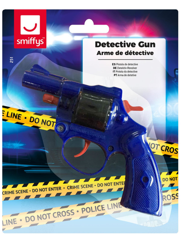 Detective Gun, Blue, Fires 8 Shot-Caps 13cm/5in