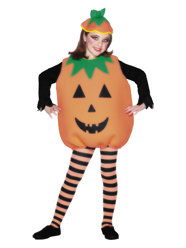 Pumpkin Costume, Orange, with Bodysuit & Hat