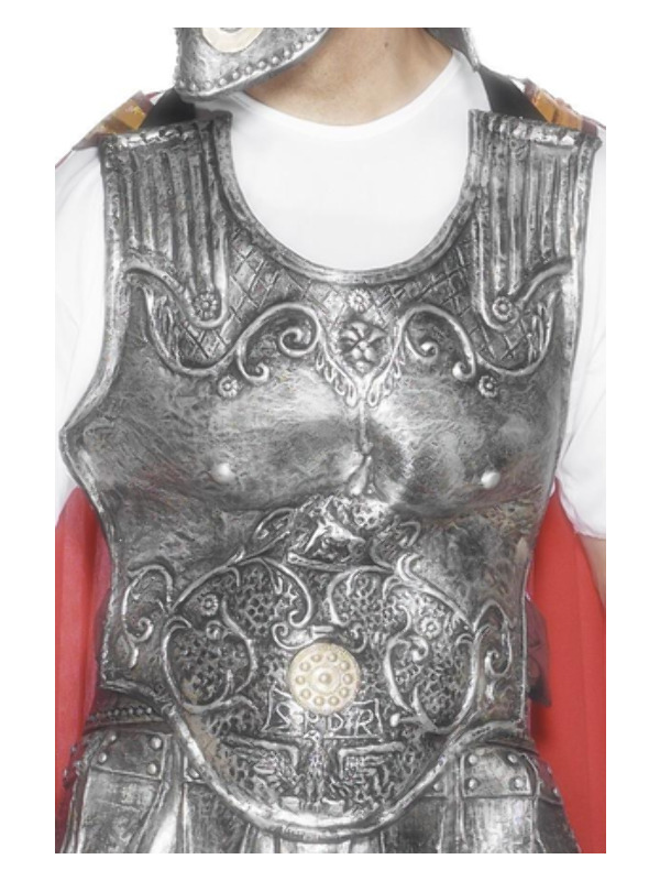 Roman Armour Breastplate, Silver, Deluxe, Latex